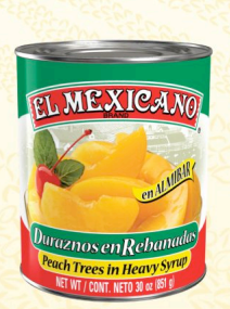 El Mexicano Durazno Rebanadas (Sliced Peaches In Heavy Syrup) 12/29