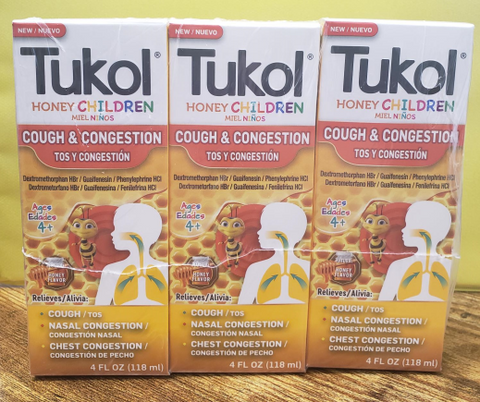 Tukol Honey (Miel) Children Cough & Congestion 4oz (SK)