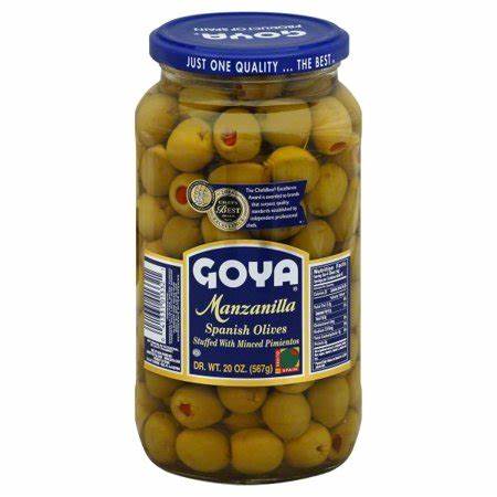 1311-Goya Manzanilla Olives 12/20oz