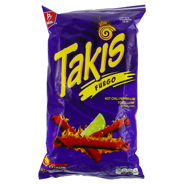 Compadre Pepper Barcel Takis Fuego Hot Chili Pepper and lime 12/9.8oz | Los Compadres ...