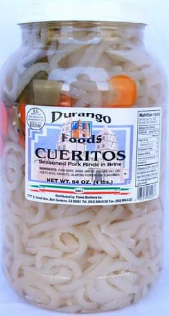 Durango Pork Skin (Cueritos) 4/1gl; 4lb 64oz (ND)