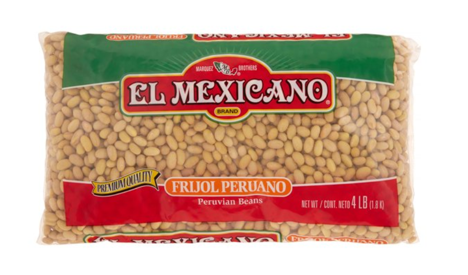El Mexicano Frijol Peruano Beans - 6/4 lb