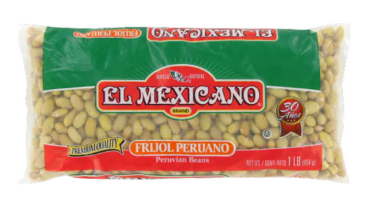 El Mexicano Frijol Peruano  Beans - 24/1lb