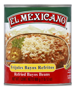 El Mexicano Refried Beans (Bayos) 12/29