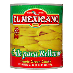 El Mexicano Whole green Chiles 12/27oz