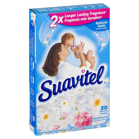 Suavitel Field of Dreams/Flowers Dryer Sheets 15/20