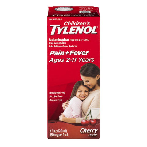 Tylenol Pain & Fever Childrens Cherry 4oz (SK)