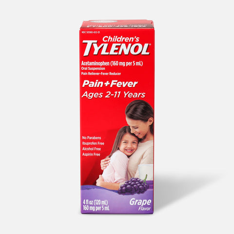 Tylenol Pain & Fever Childrens Grape/Uva 4oz (SK)