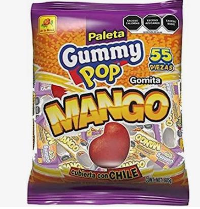 De La Rosa Spicy Gummy Pop Mango 1/55