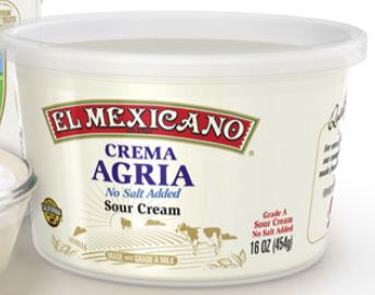 El Mexicano Crema Agria Tub-12/16oz